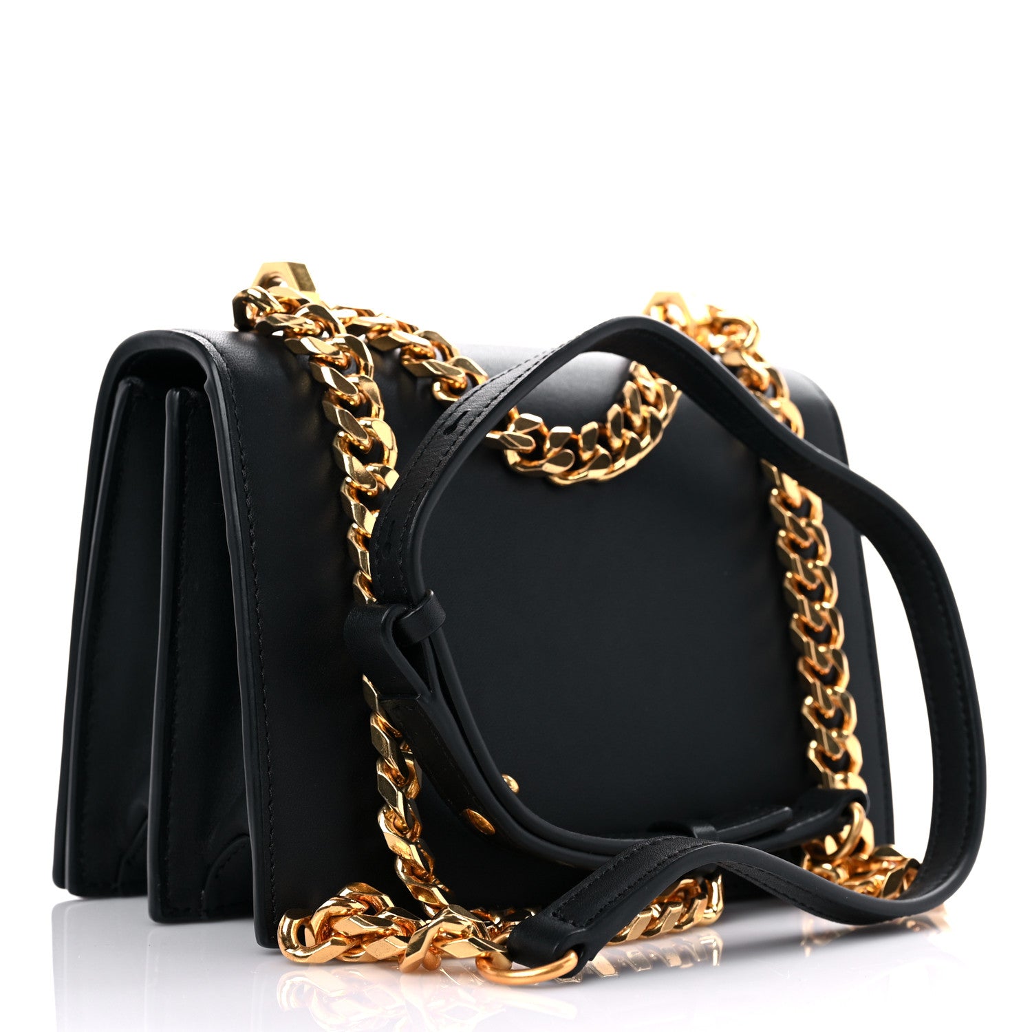 Alexander McQueen Calfskin Knuckle Crossbody Black 2 of 20