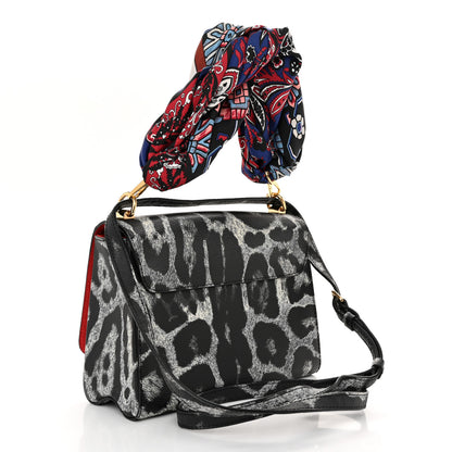 Louis Vuitton Calfskin Wild Animal Print Scarf Handle Twist Shoulder Bag MM 3 of 11