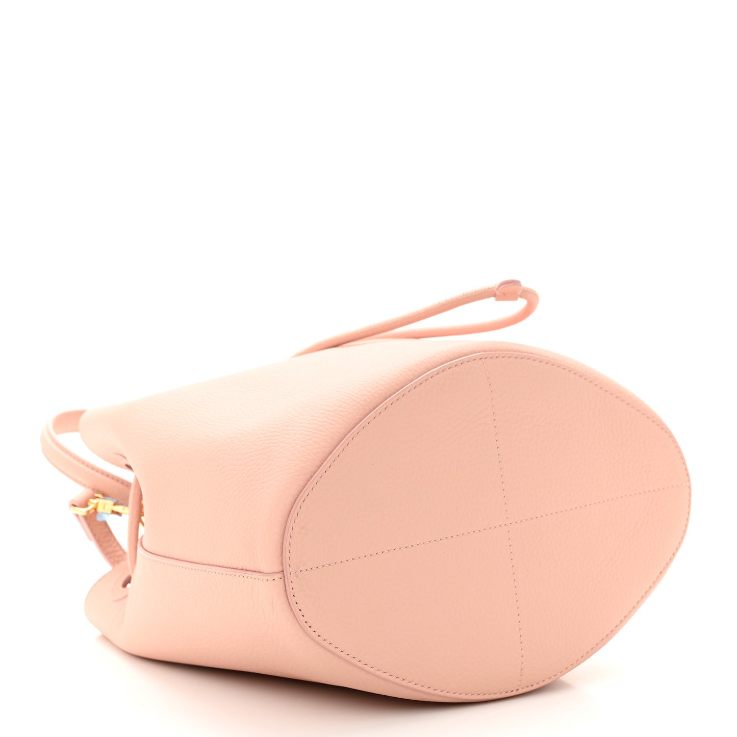 Grainy Calfskin Small TB Bucket Bag Dusty Pink