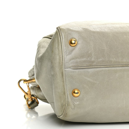 Prada Glace Calfskin Satchel Argilla 16 of 24