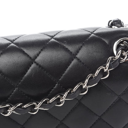 Chanel Lambskin Quilted Medium Double Flap Black 13 of 14