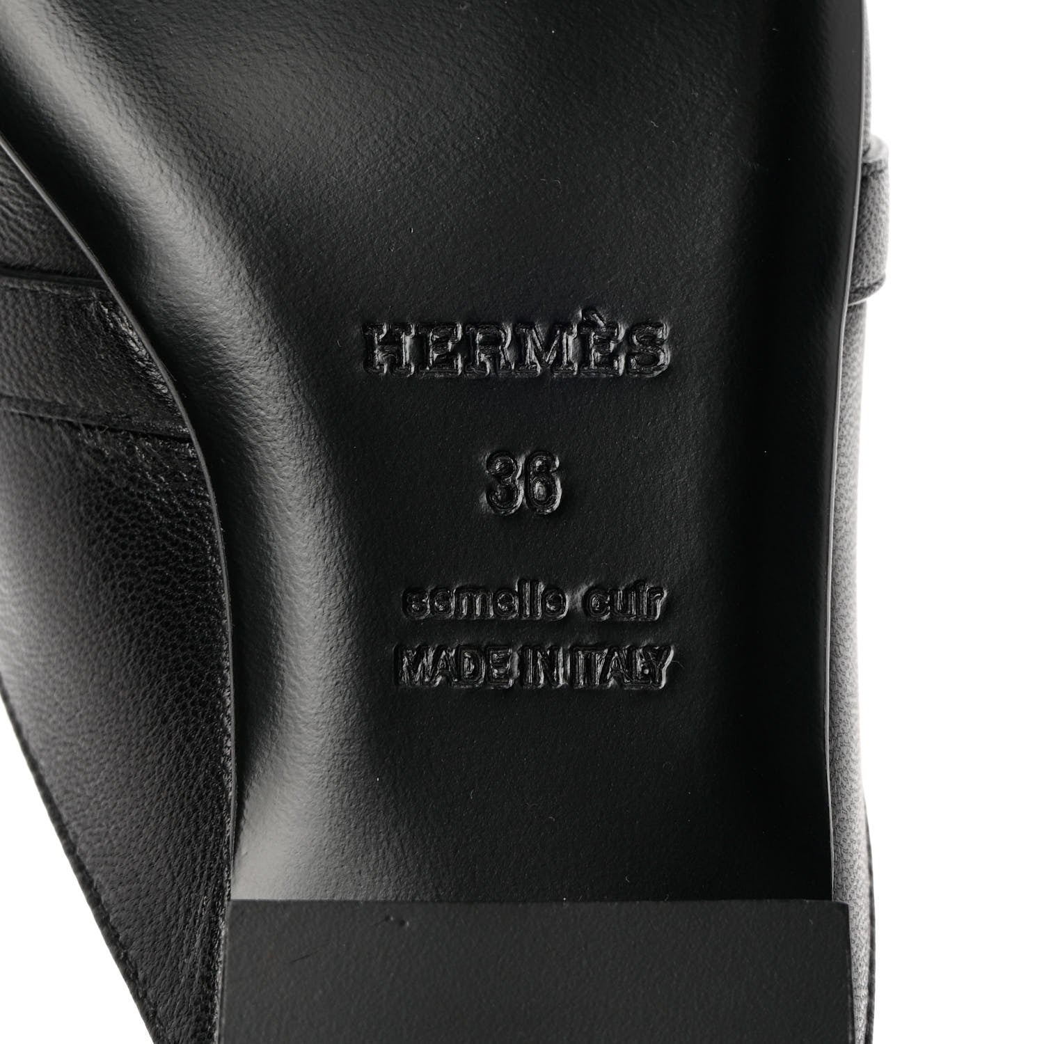 Hermes Goatskin Oz Mules 36 Black 14 of 18