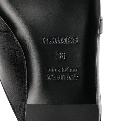 Hermes Goatskin Oz Mules 36 Black 14 of 18