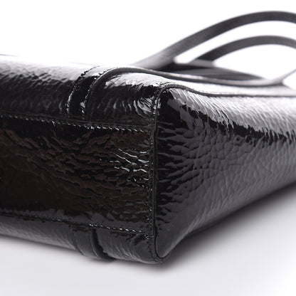 Balenciaga Textured Patent Calfskin XXS Everyday Tote Black 9 of 9