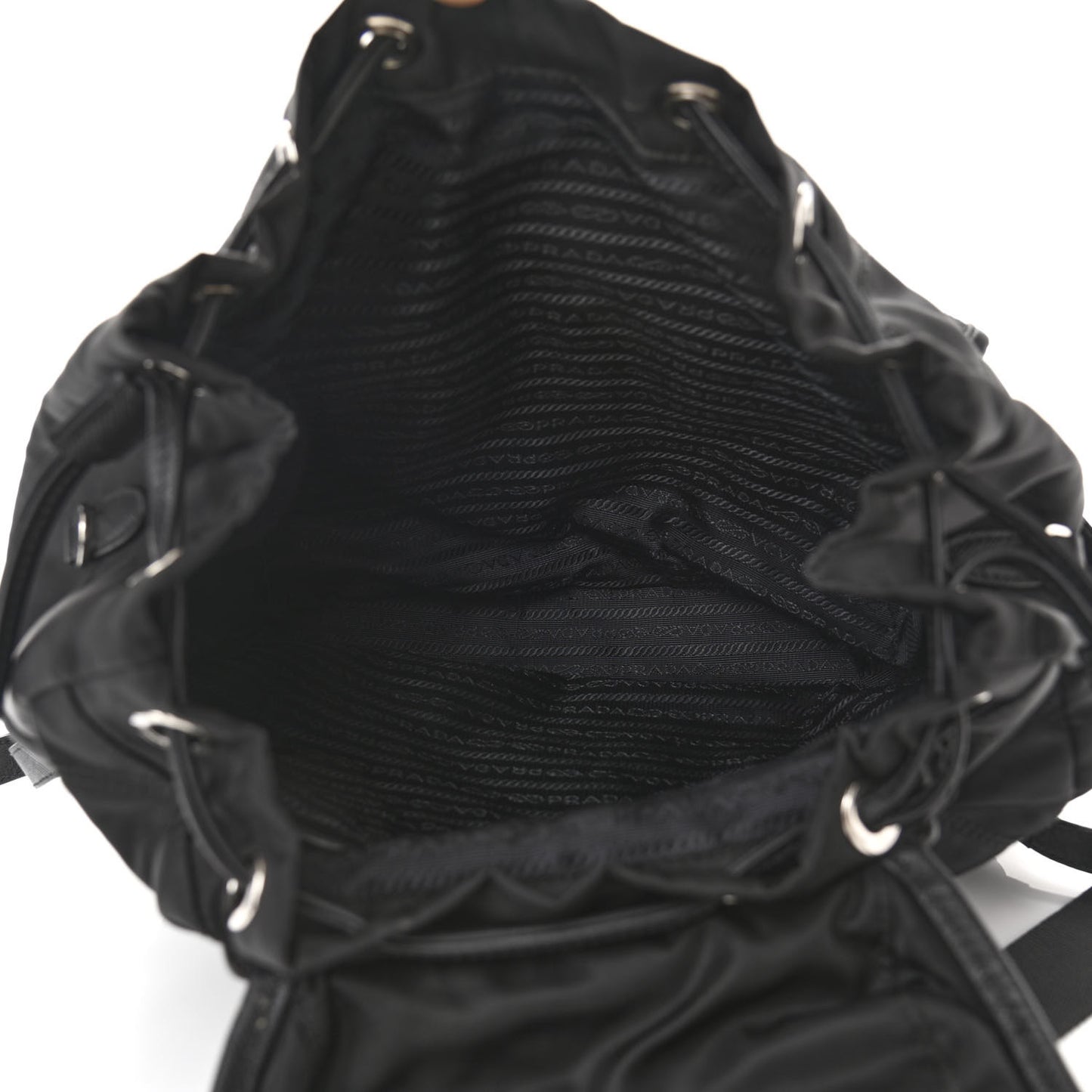 Tessuto Nylon Saffiano Vela Quilted Backpack Black