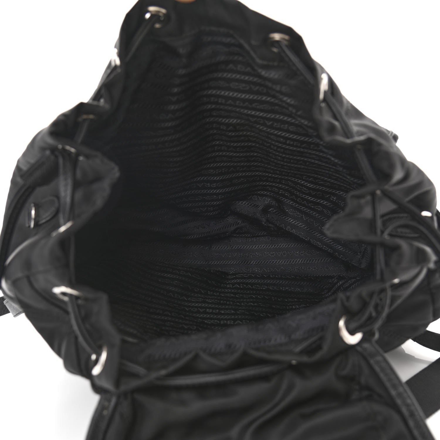 Prada Tessuto Nylon Saffiano Vela Quilted Backpack Black 5 of 13