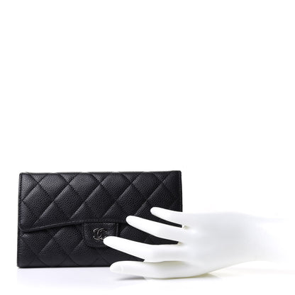 Chanel Caviar Quilted Large Flap Wallet Black 2 of 11