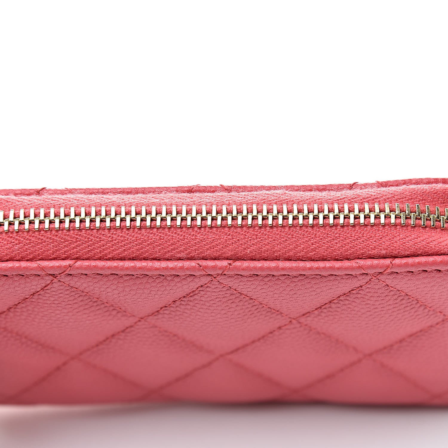 Chanel Caviar Quilted Zip Coin Purse Pink 8 of 10