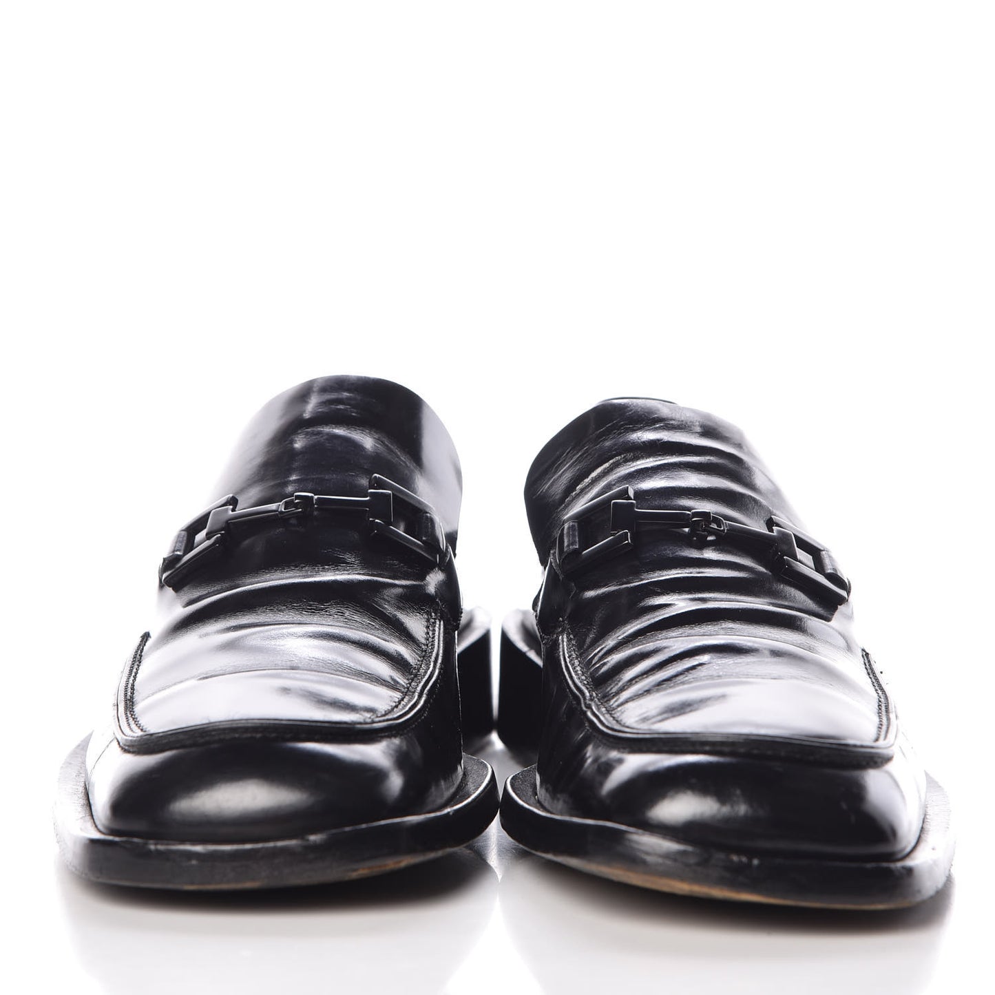 Calfskin Mens Horsebit Loafers 7.5 Black