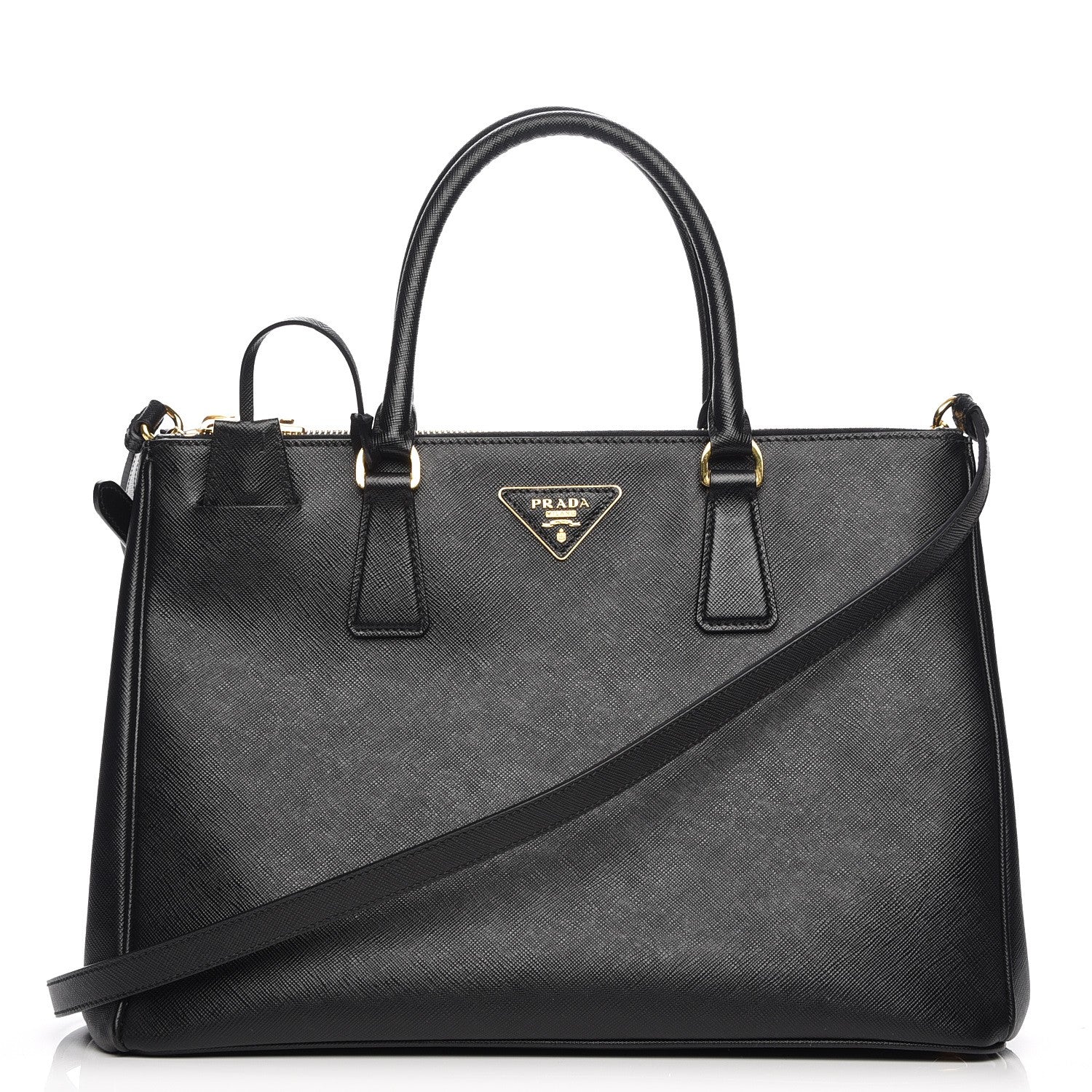 Prada Saffiano Medium Galleria Double Zip Tote Black 1 of 9