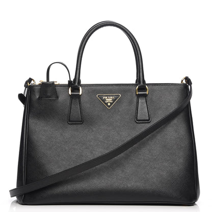Prada Saffiano Medium Galleria Double Zip Tote Black 1 of 9