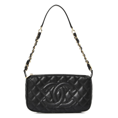 Chanel Caviar Quilted Pochette Black 1 of 8