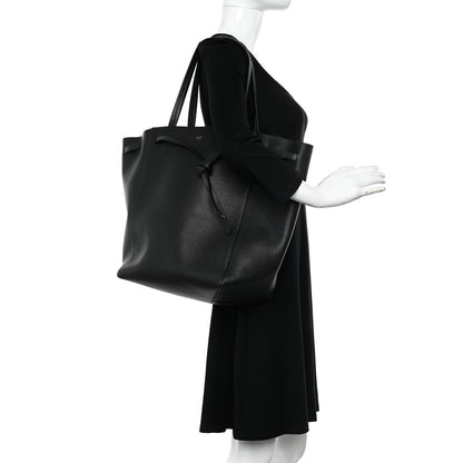 Celine Soft Grained Calfskin Medium Belt Cabas Phantom Black 2 of 11