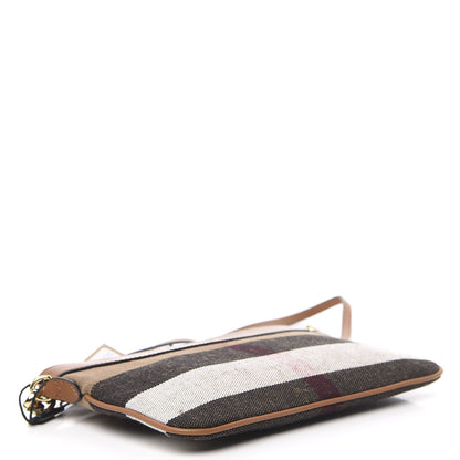 Burberry Mega Check Peyton Crossbody Clutch Bag Saddle Brown 4 of 10