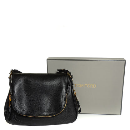 Tom Ford Grained Calfskin Medium Jennifer Crossbody Bag Black 5 of 8