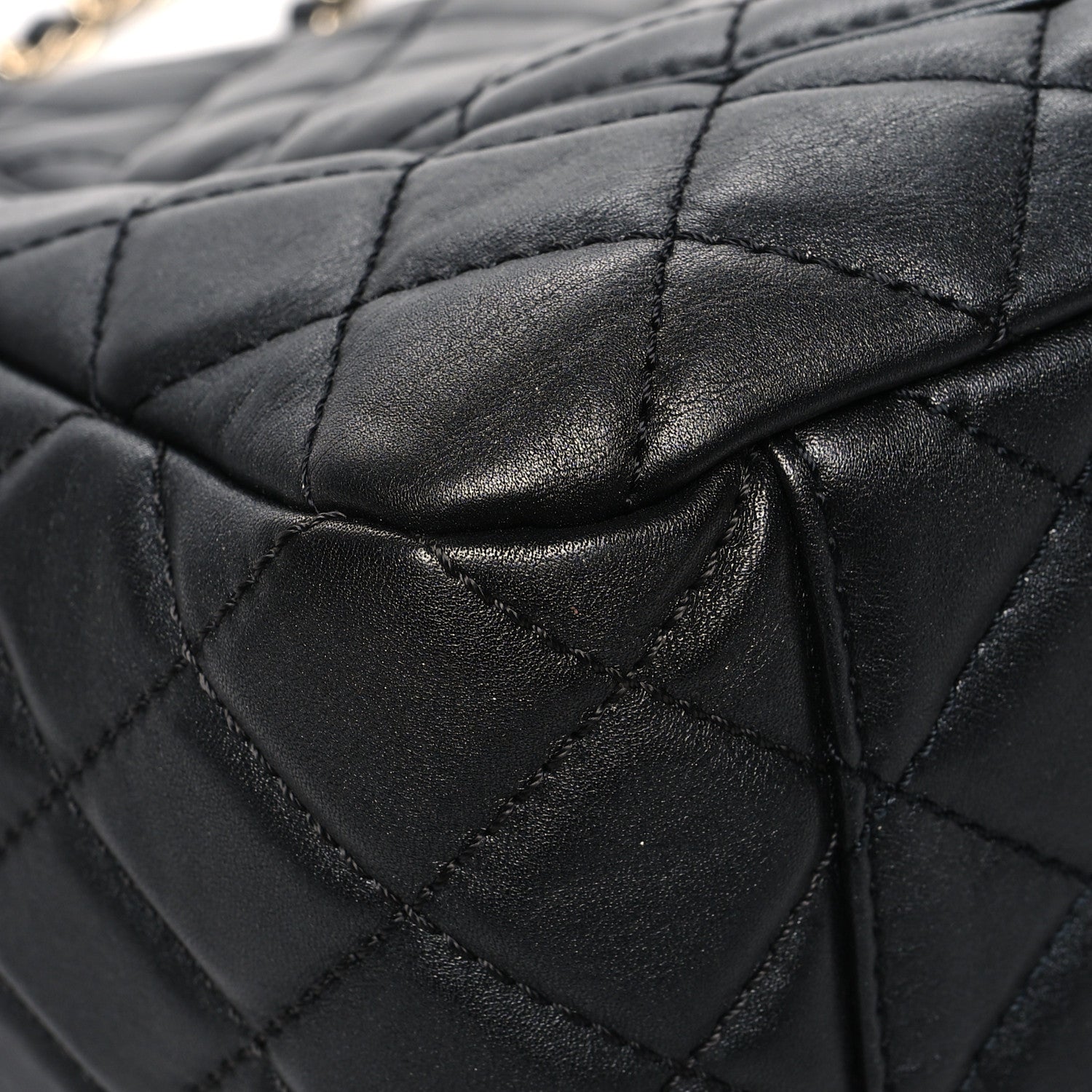 Chanel Metallized Calfskin Quilted Small XXL Travel Flap Bag Black 11 of 12