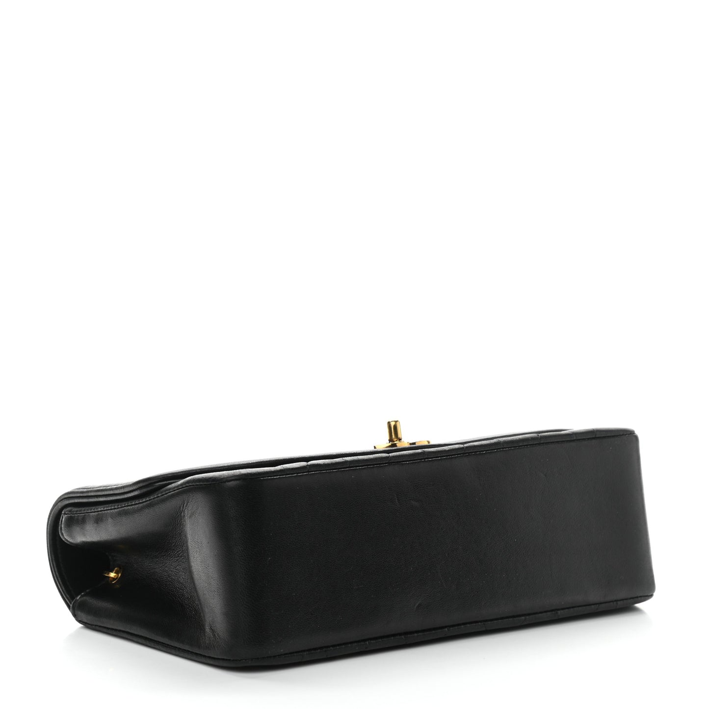 Lambskin Quilted Small Single Flap Black