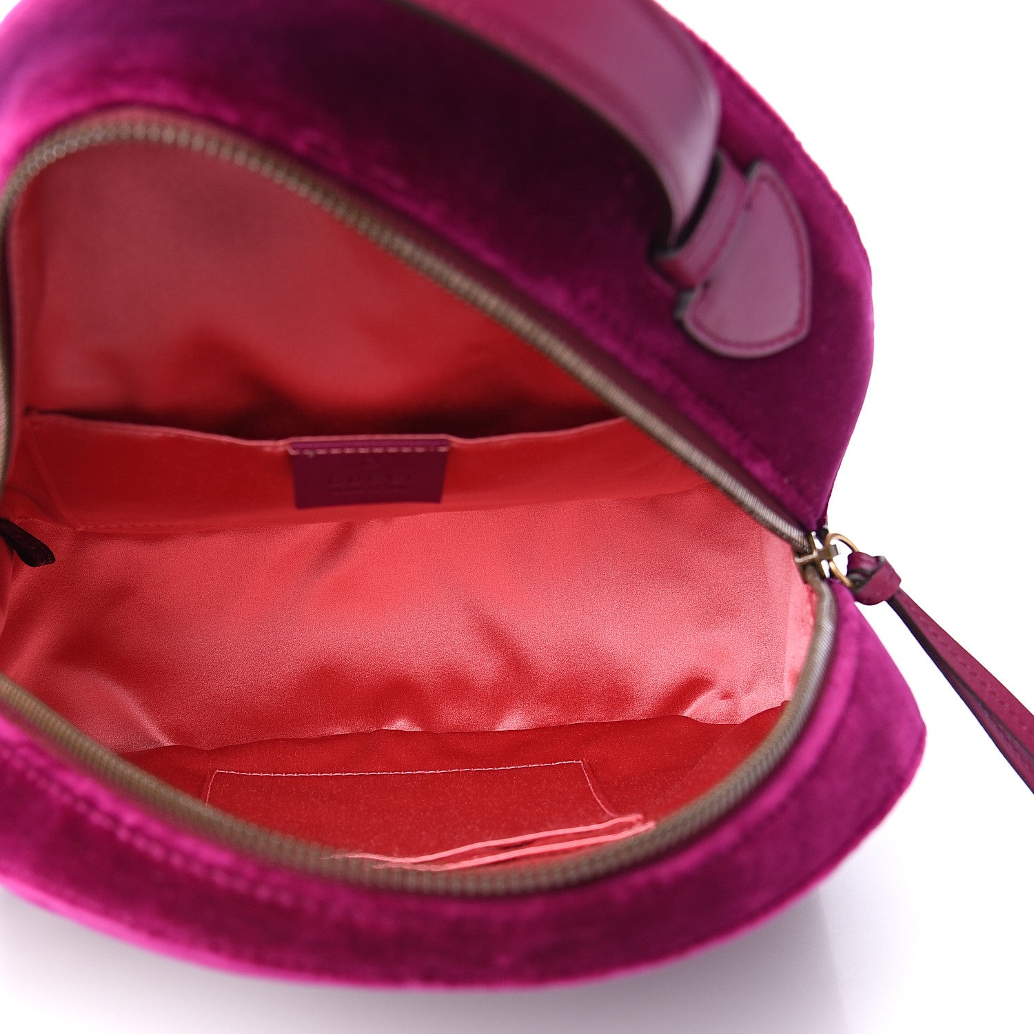 Gucci Velvet Matelasse GG Marmont Dome Backpack Fuchsia Violet Cyclamen 4 of 10