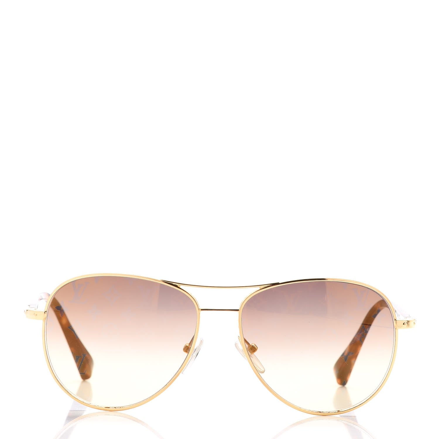 Louis Vuitton Conspiration Pilote Sunglasses Z0164U Gold 2 of 7