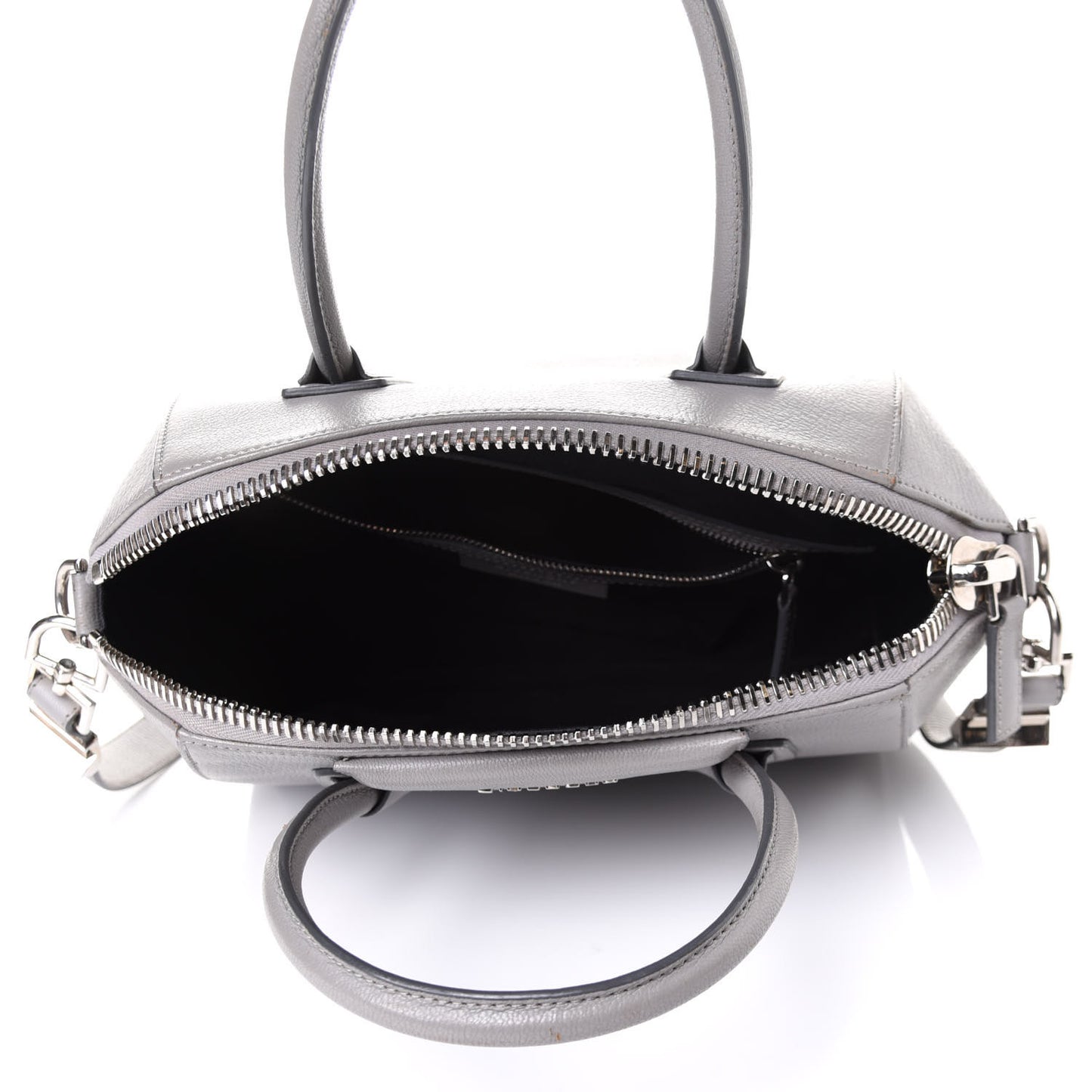 Sugar Goatskin Small Antigona Pearl Grey