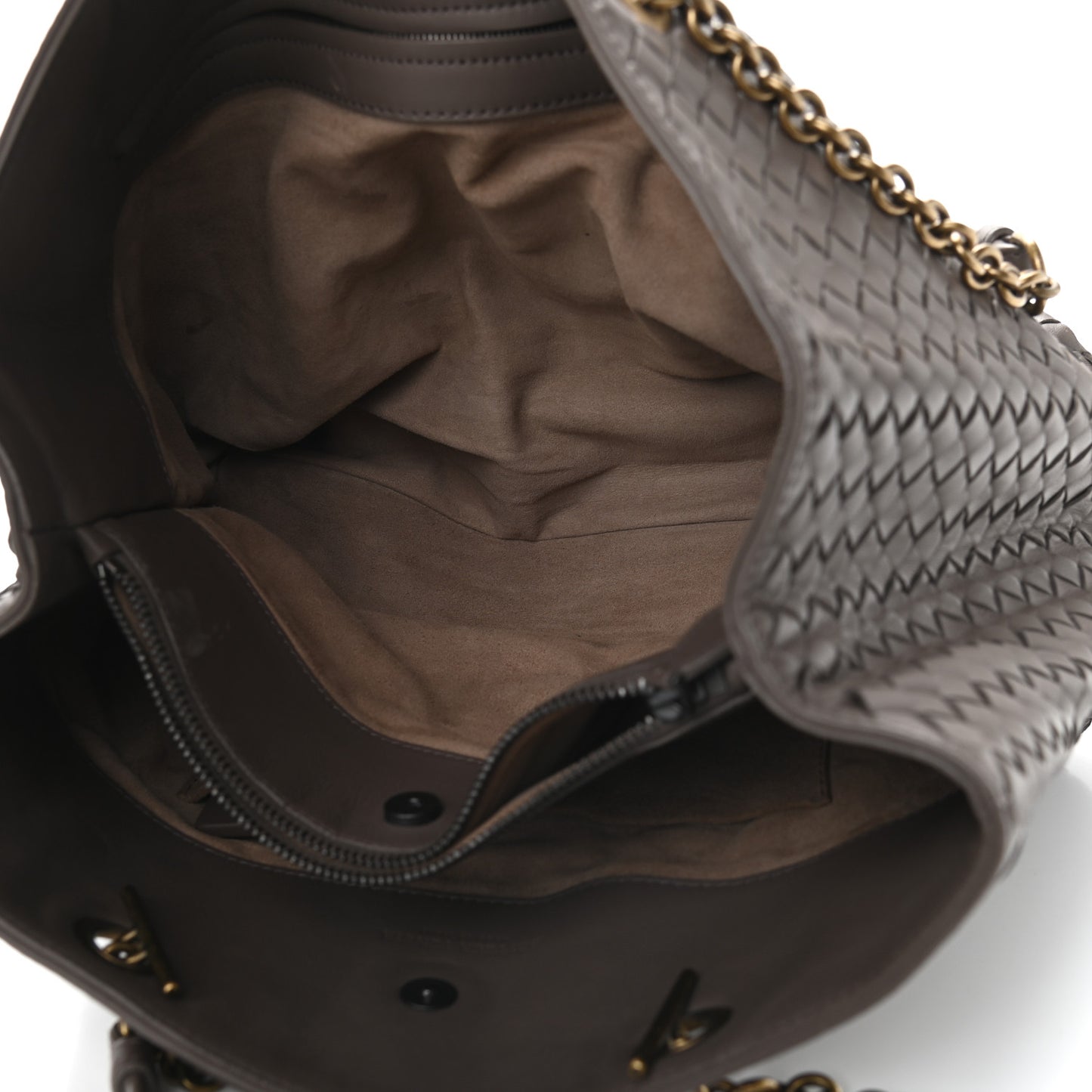 Nappa Intrecciato Medium Tote Grey