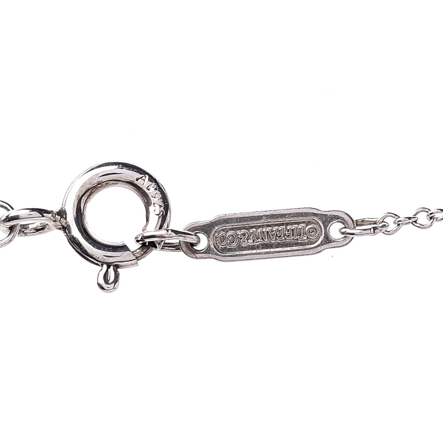 Tiffany Sterling Silver Mini Heart Key Pendant Necklace 5 of 7