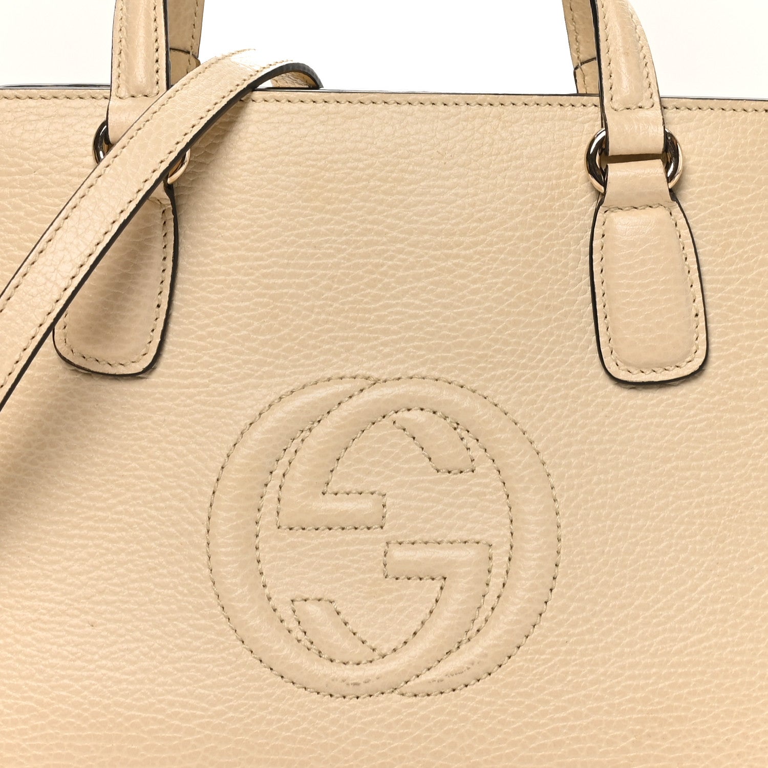 Gucci Dollar Calfskin Medium Soho Top Handle Satchel Ivoire 8 of 10