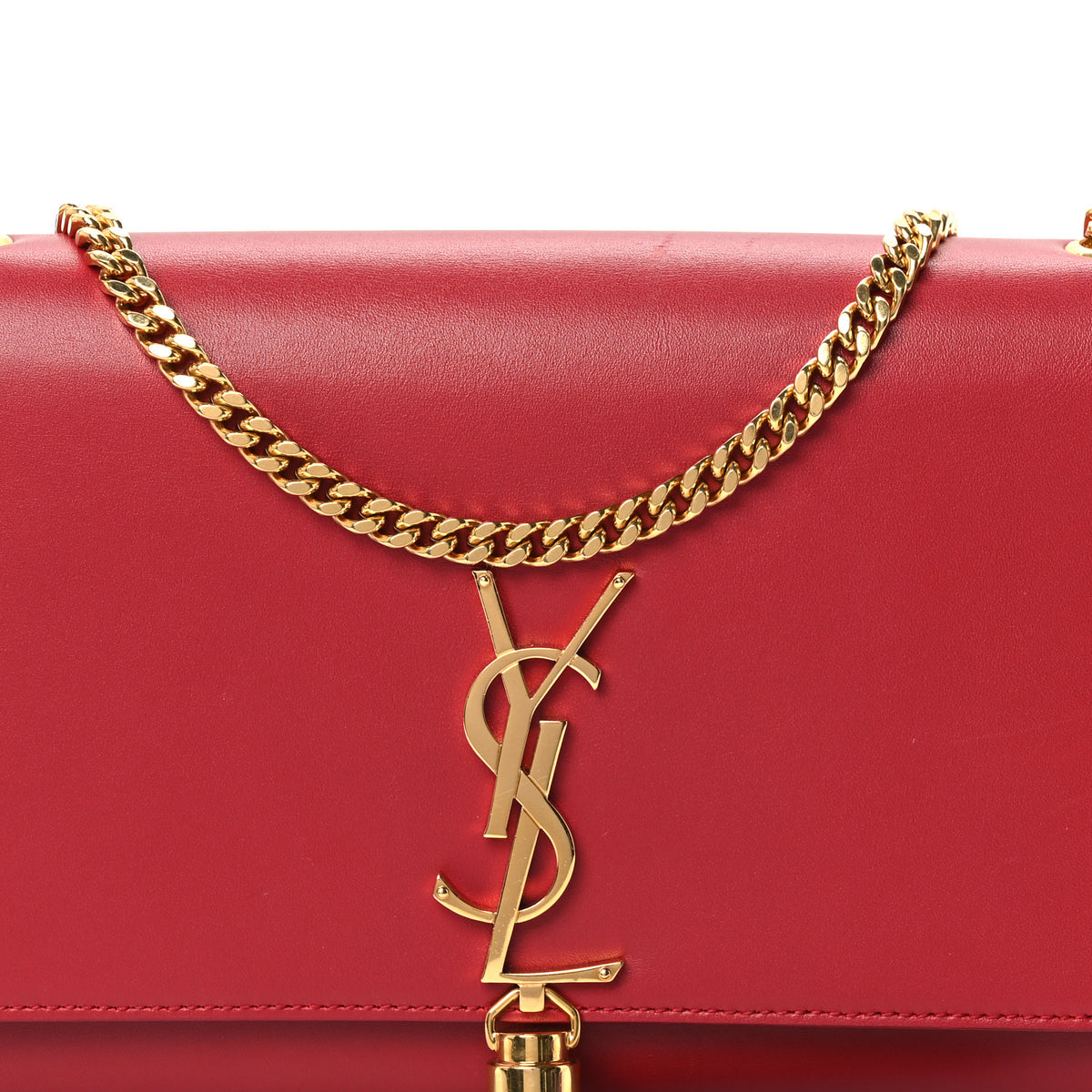 Smooth Calfskin Medium Classic Monogram Kate Tassel Satchel New Lipstick