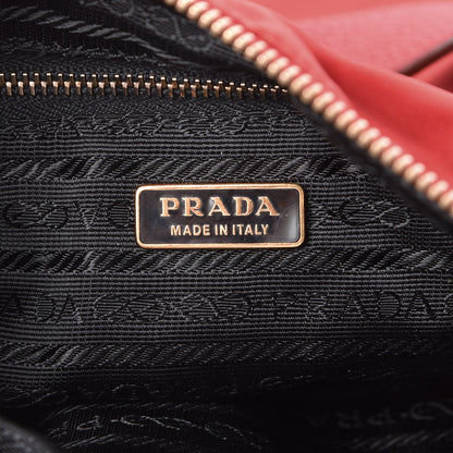 Prada Nylon Vela Vitello Daino Flat Messenger Bag Red 6 of 7