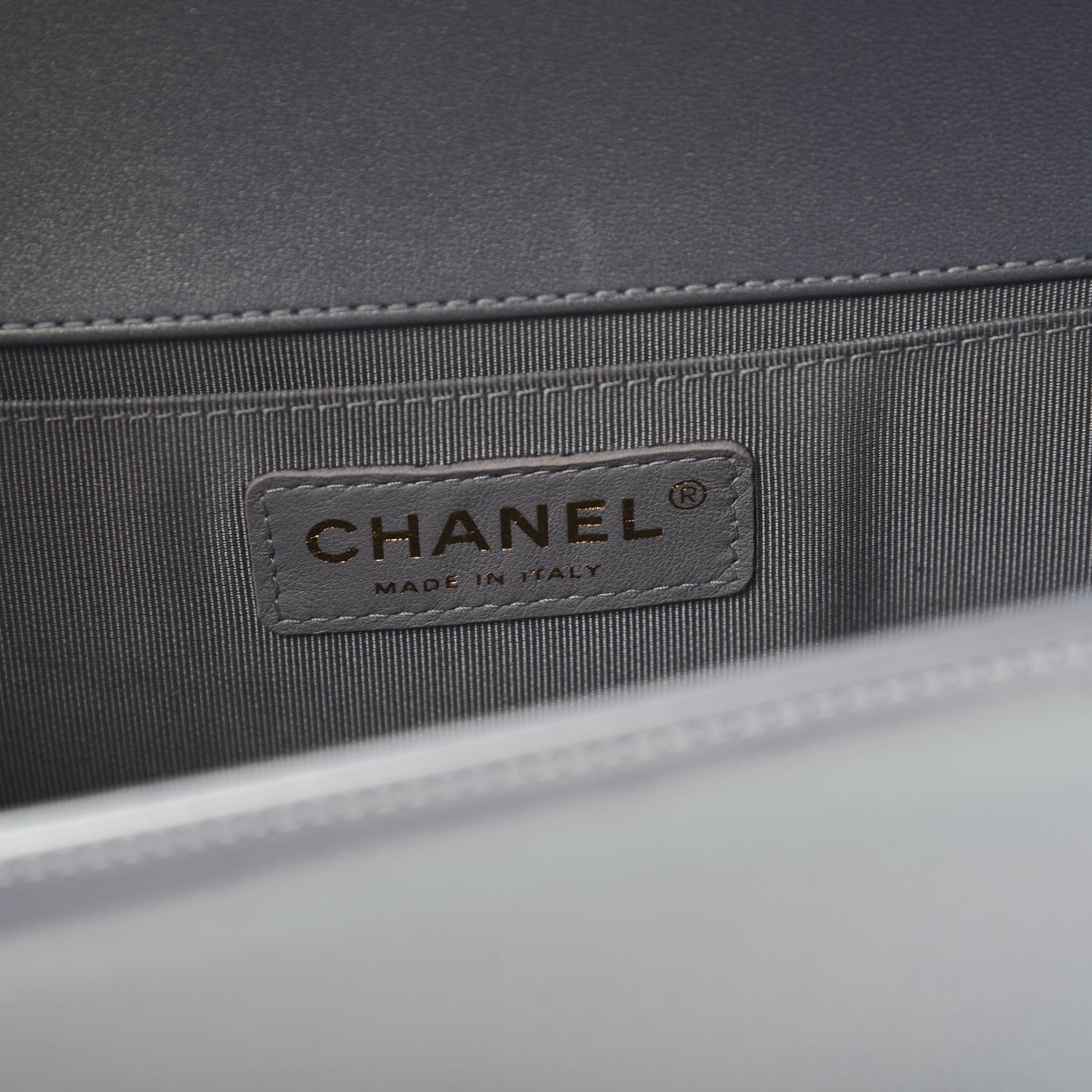 Chanel Iridescent Patent Calfskin Quilted Medium Boy Flap Light Blue 5 of 10