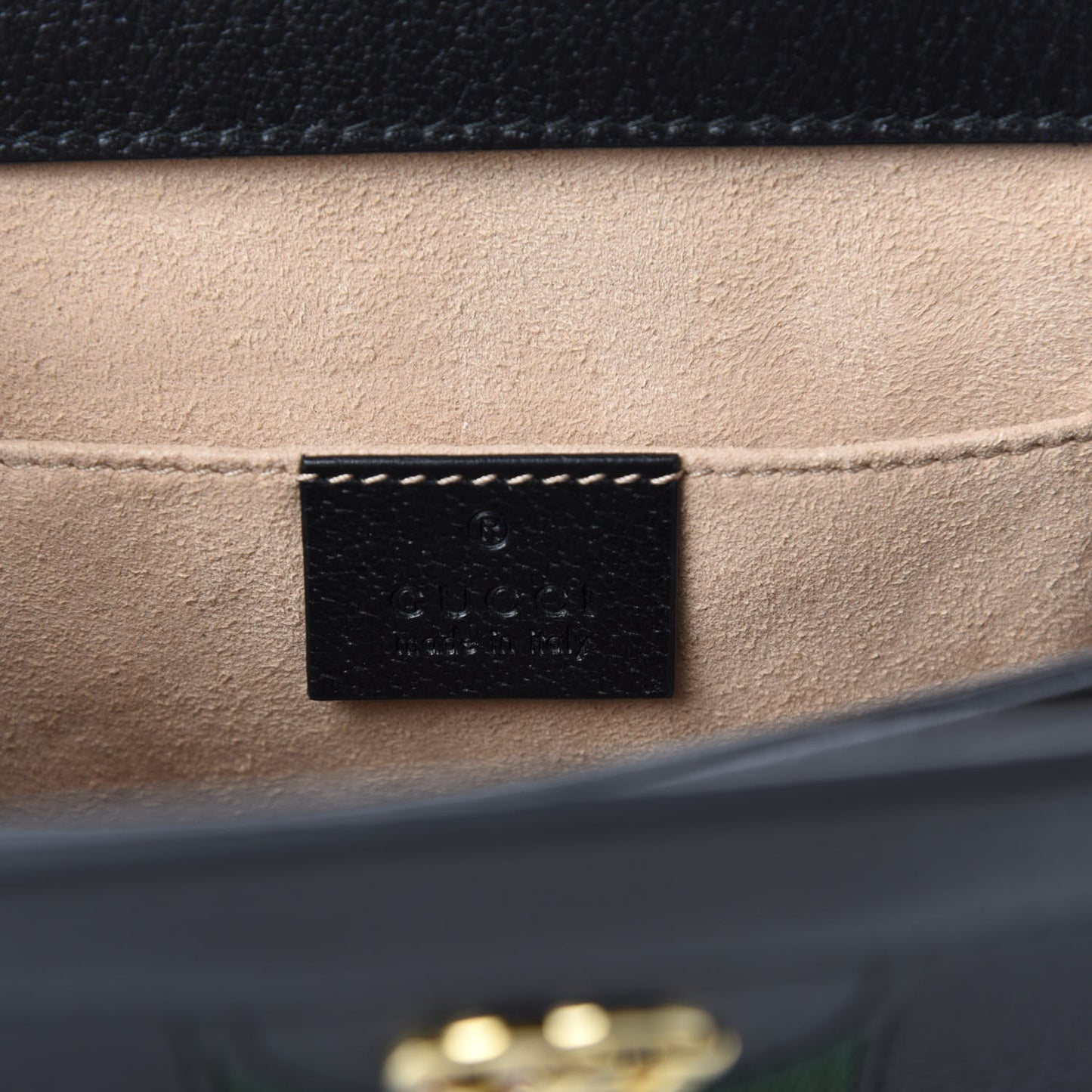 Calfskin GG Web Small Ophidia Chain Shoulder Bag Black