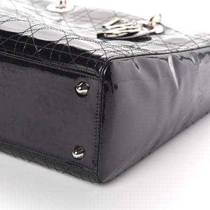 Christian Dior Patent Cannage Large Lady Dior Black 9 of 9