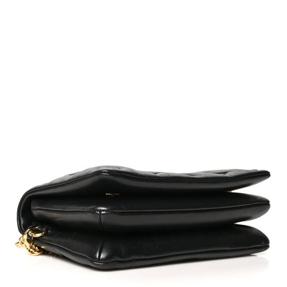 Louis Vuitton Lambskin Embossed Monogram Pochette Coussin Black 4 of 10
