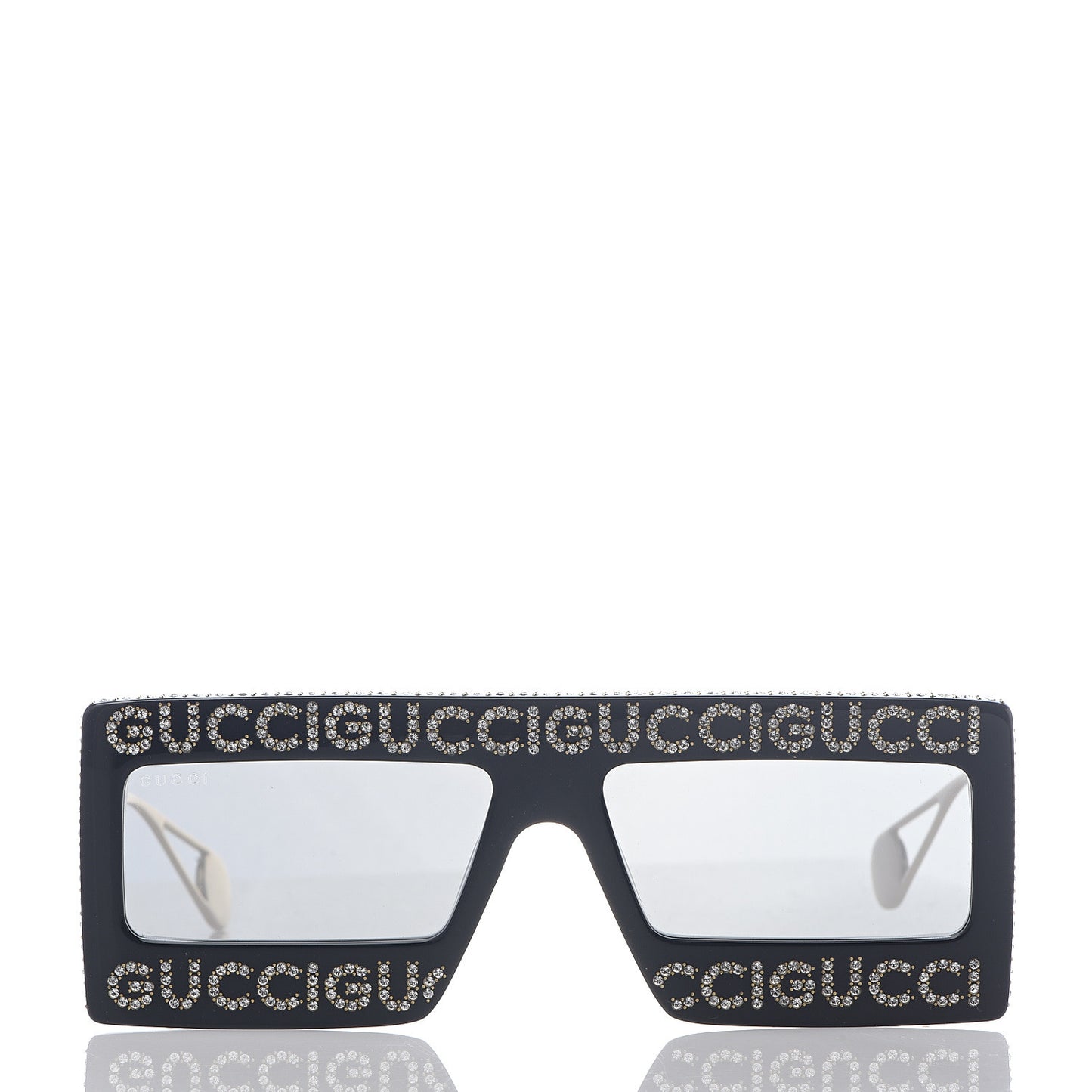 Acetate Crystal Mask-Frame Sunglasses GG0431S Black