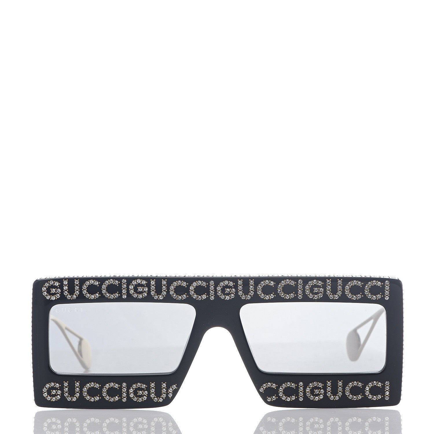 Gucci Acetate Crystal Mask-Frame Sunglasses GG0431S Black 2 of 7
