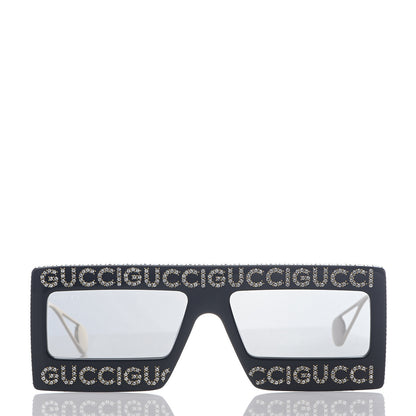 Gucci Acetate Crystal Mask-Frame Sunglasses GG0431S Black 2 of 7