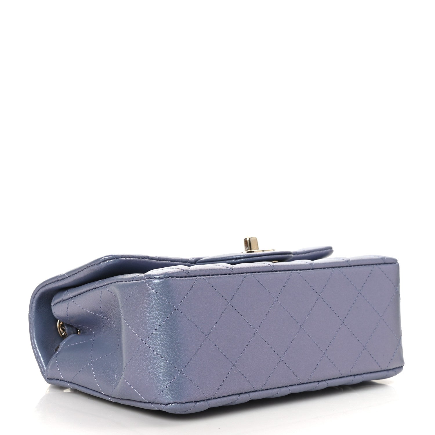 Chanel Iridescent Lambskin Quilted Mini Rectangular Flap Light Purple 3 of 8