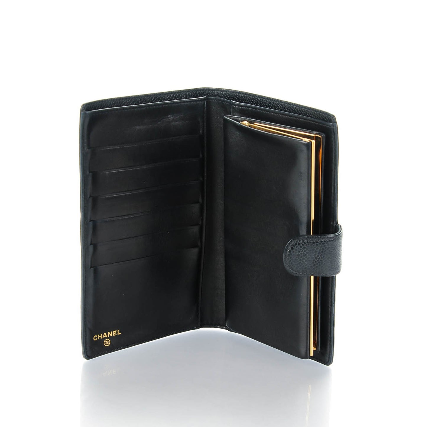 Caviar Timeless CC French Wallet Black