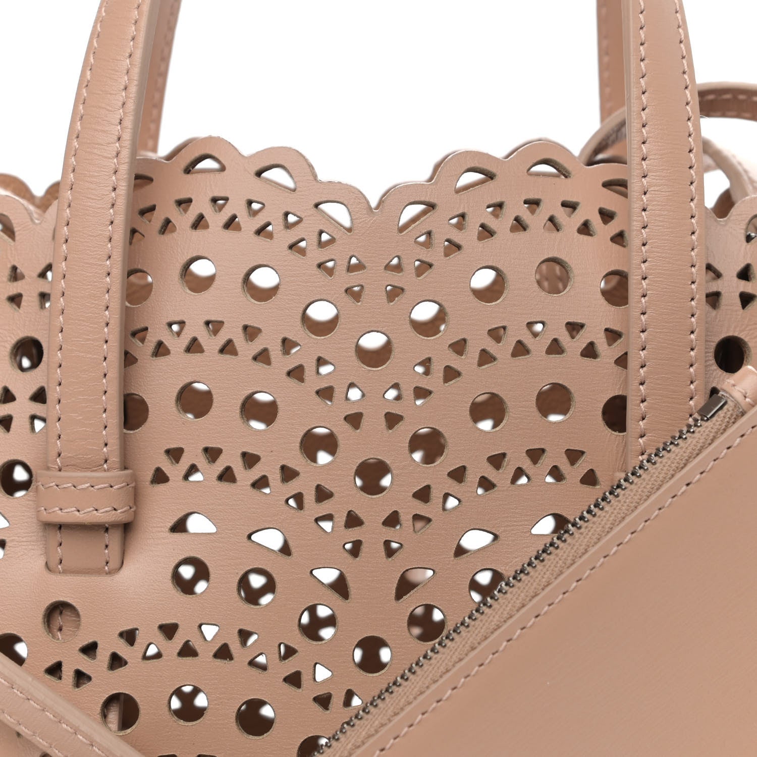 Alaia Lux Calfskin Vienne Wave Mina 20 Bag Sable 8 of 10