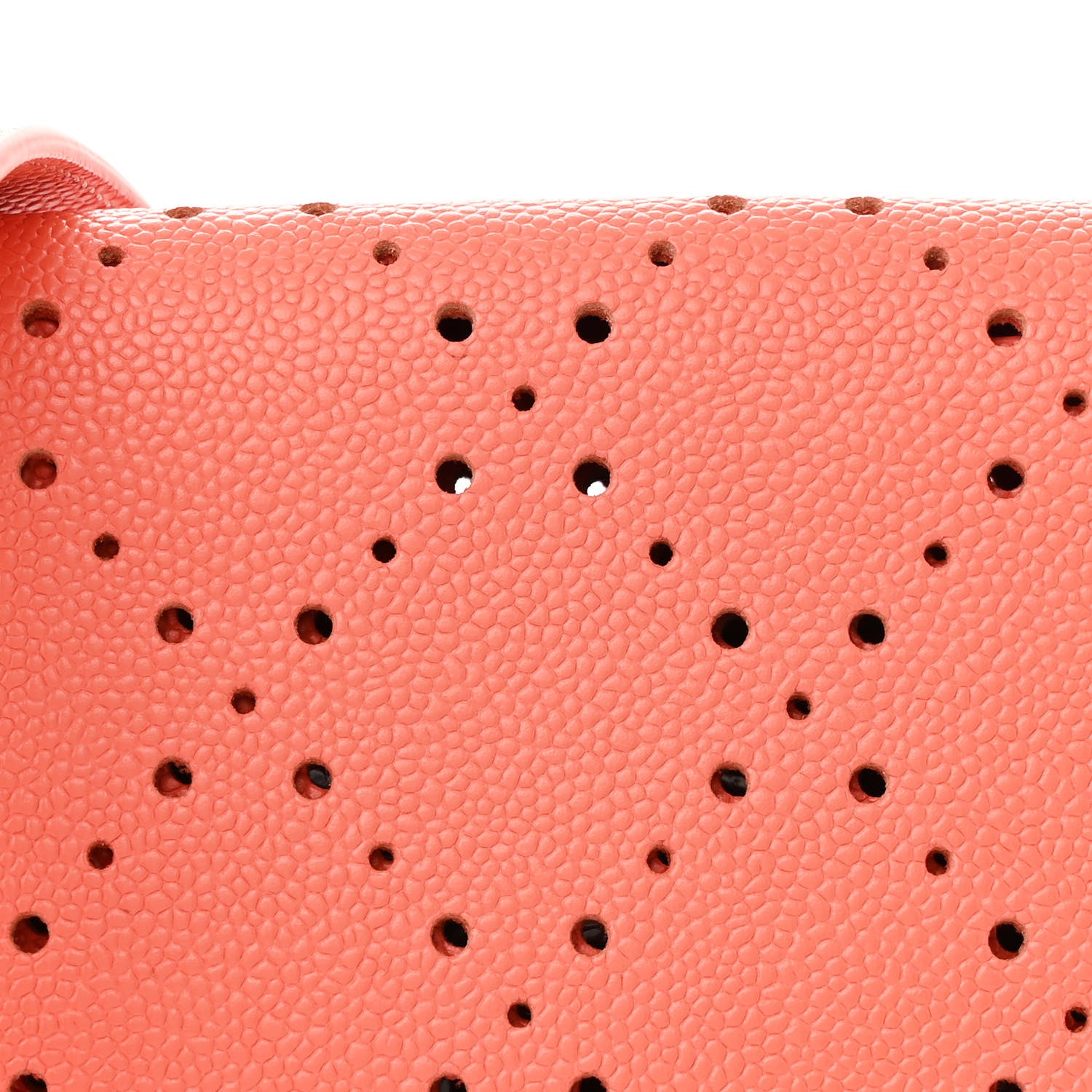 Chanel Caviar Perforated Messenger Bag Coral 8 of 11