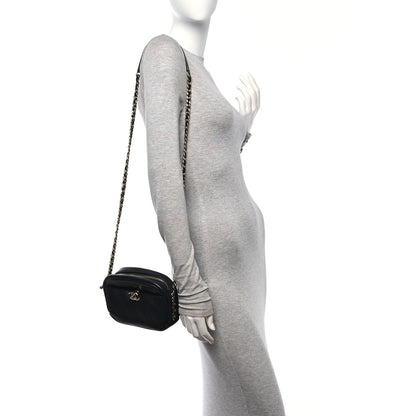 Chanel Goatskin Quilted Small Casual Trip Camera Case Black 2 of 11