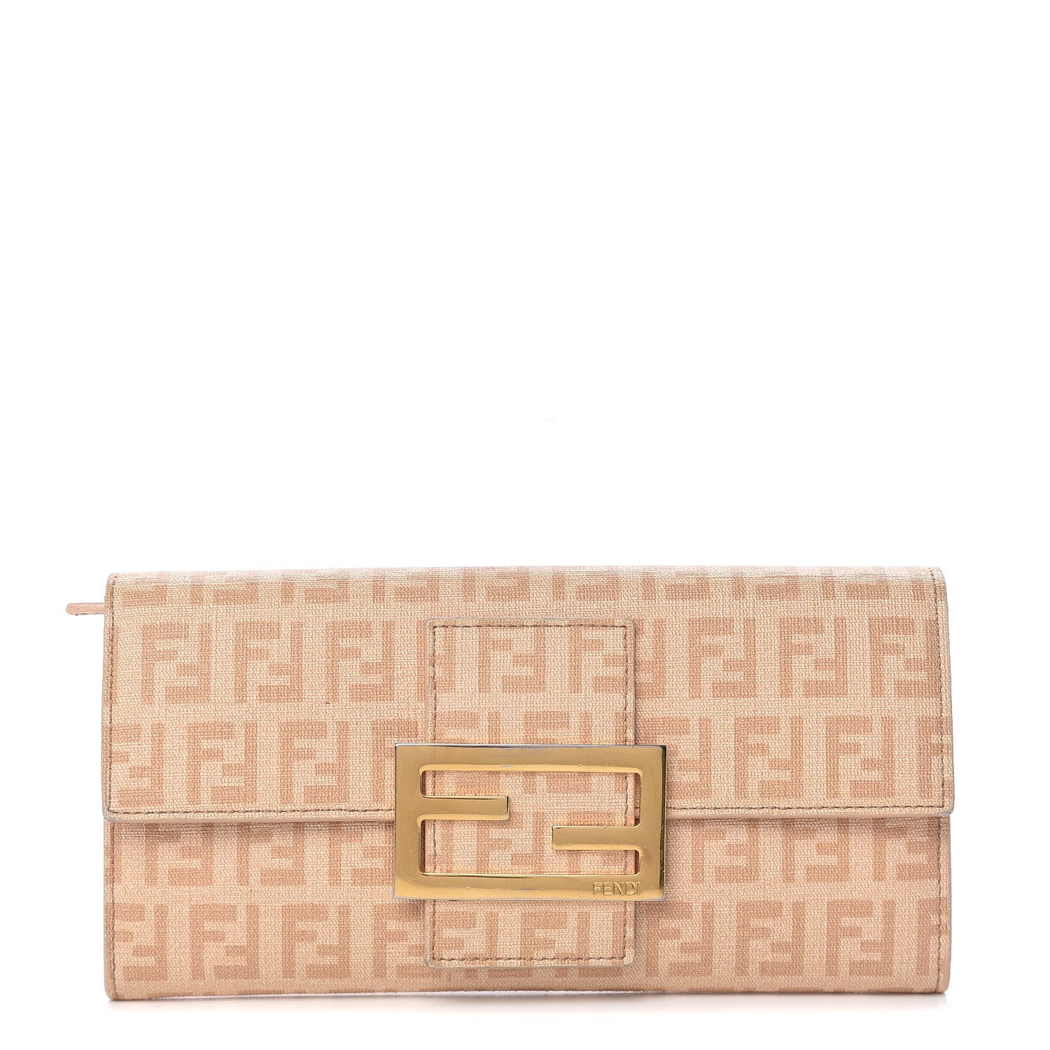 Fendi Zucchino Spalmati Forever Continental Wallet Camelia 1 of 15