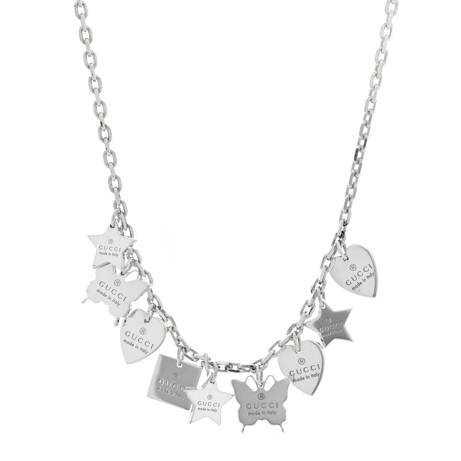 Gucci Sterling Silver Trademark Charm Necklace 1 of 4