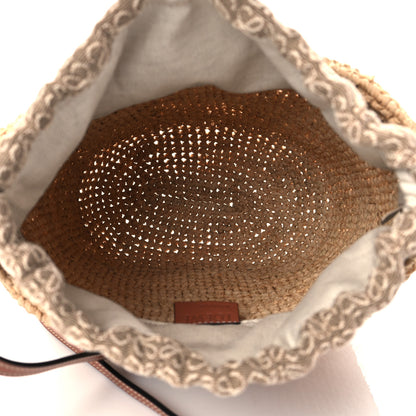 Loewe Calfskin Raffia Bucket Bag Natural Tan 5 of 10