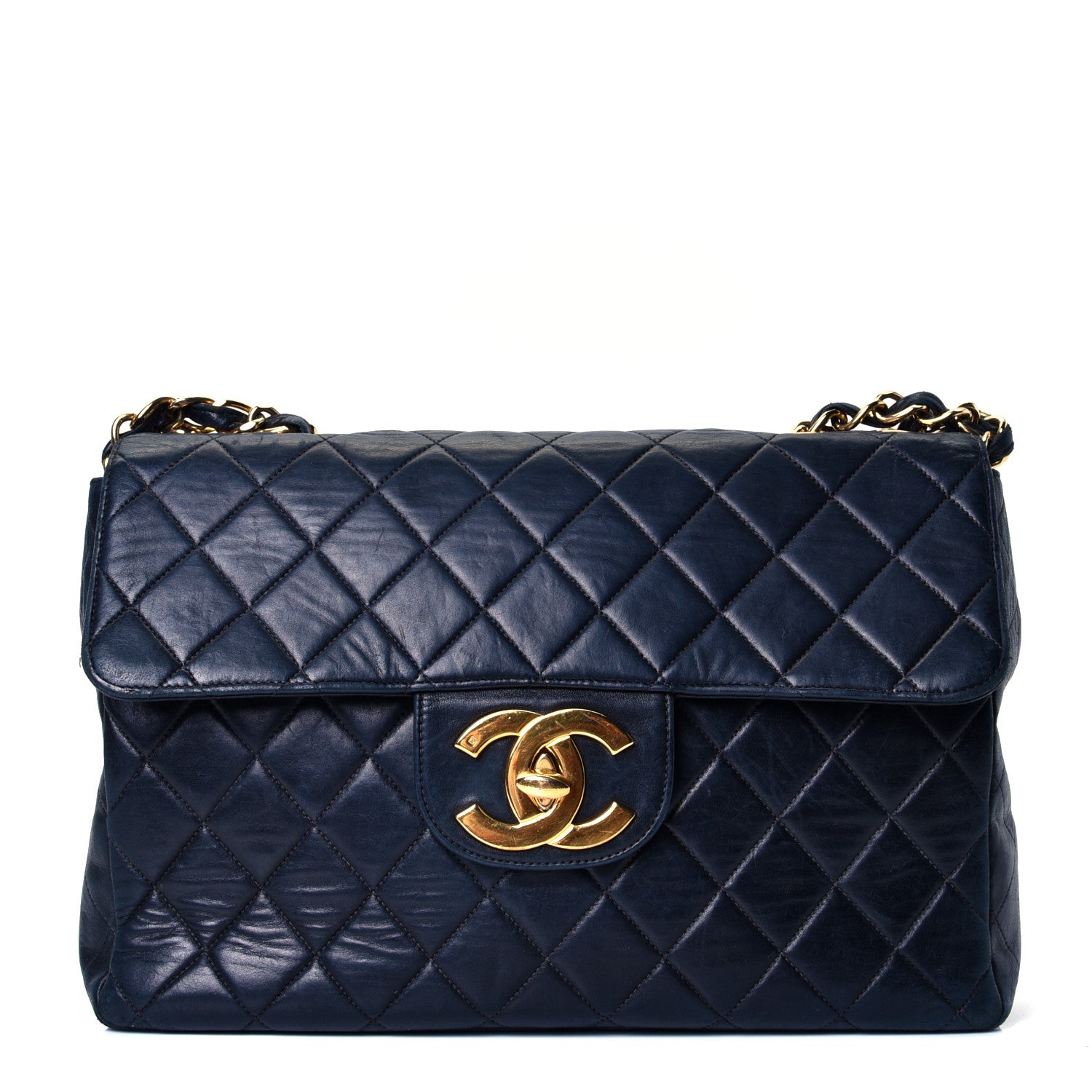 Chanel Lambskin Quilted Jumbo Single Flap Black 1 of 4
