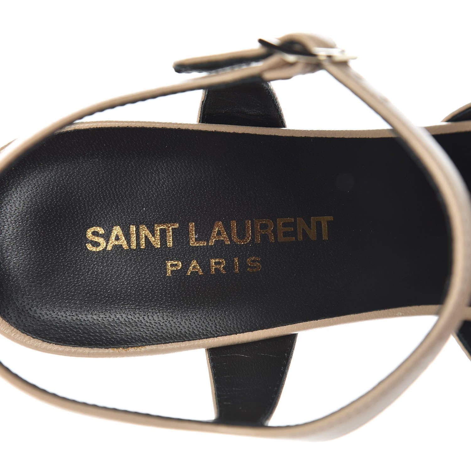 Saint Laurent Goatskin Candy 80 Platform Sandals 37.5 Powder 7 of 9