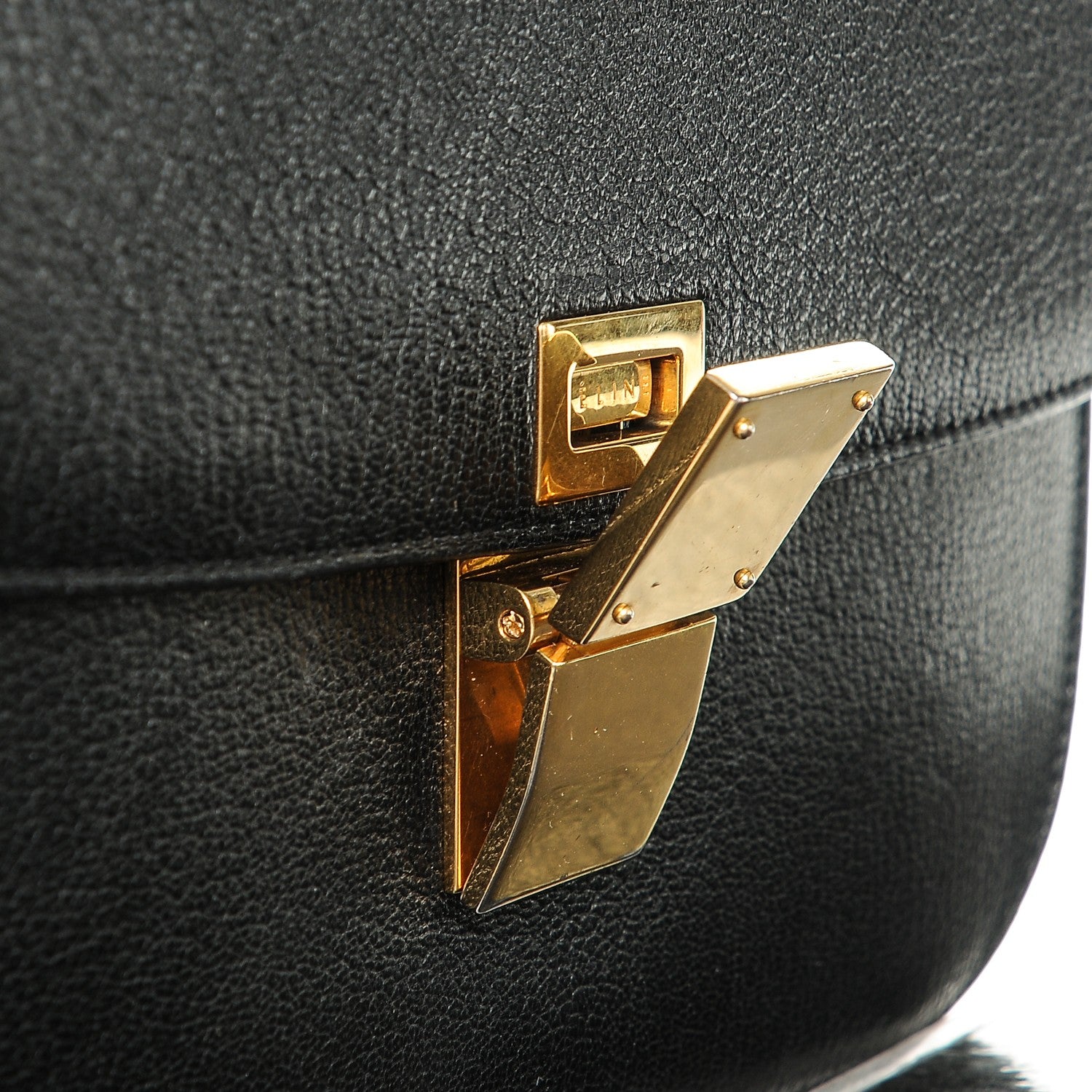 Celine Goatskin Medium Classic Box Flap Bag Black 6 of 7