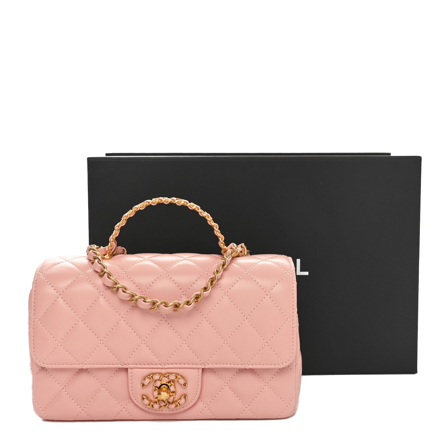 Chanel Lambskin Quilted Mini Strass On Top Flap Light Pink 11 of 11