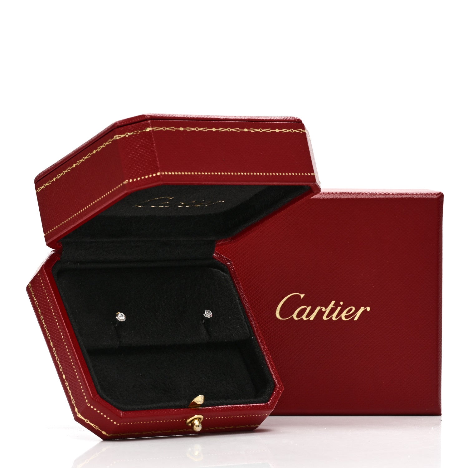 Cartier 18K White Gold Diamond XS D'Amour Earrings 7 of 7