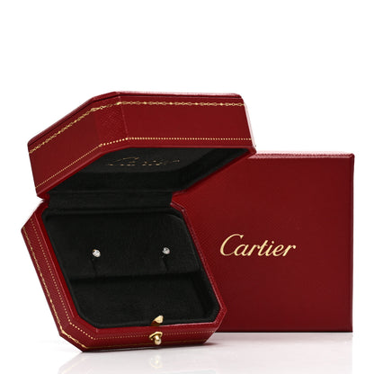 Cartier 18K White Gold Diamond XS D'Amour Earrings 7 of 7